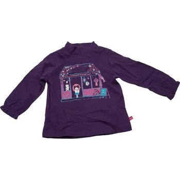 Dívčí tričko La Compagnie des Petits Dívčí tričko s roláčkem,, fialová, s obrázkem Velikosti DĚTSKÉ: 74 Nové zboží