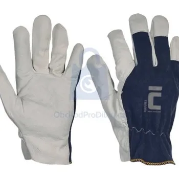 Pracovní rukavice Rukavice kozí kůže/bavlna PURPUREA, CERVA vel. 10 - hobby balení, balení 1 pár