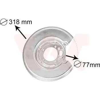 Brzdový kotouč Ochranný plech proti rozstřikování, brzdový kotouč VAN WEZEL 5994373
