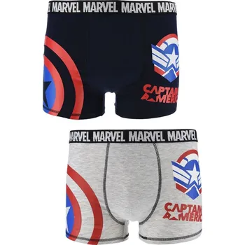 Boxerky Set pánských boxerek Captain America - modrá/šedá Velikost: M