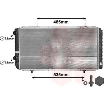 Chladič motoru Chladič, chlazení motoru VAN WEZEL 40002268