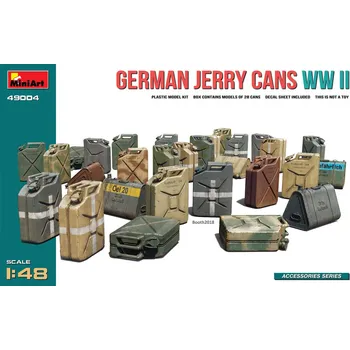 Plastikový model Miniart 1/48 German Jerry Cans WWII (28 pcs., incl.decals)
