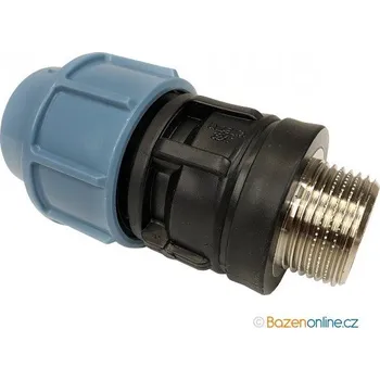 Vodovodní potrubí PE spojka 25 mm s vnějším mosazným závitem 3/4"