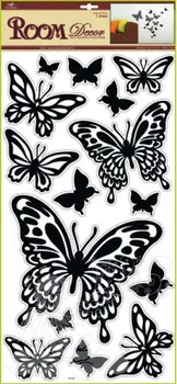 Samolepící dekorace Anděl Přerov 1083 samolepky na zeď motýli černí 60 x 32 cm
