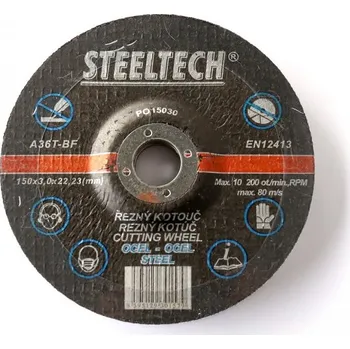 Řezný kotouč Řezný kotouč Steeltech A36T-BF 150x3x22,23 mm 1 kus