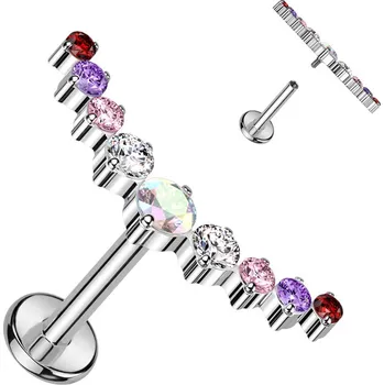 Piercing Šperky4U Piercing do brady - labreta TITAN - TIT1276-MIX