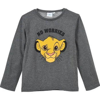Chlapecké tričko Tmavě šedé tričko s dlouhým rukávem The Lion King Velikost: 116