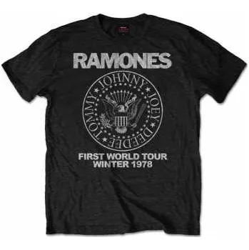 Pánské tričko Merch Ramones: Tričko First World Tour 1978 L 2022