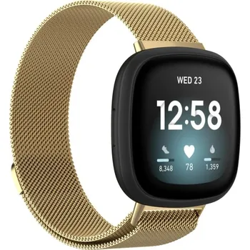VSECHNONAMOBIL 53394 MILANESE Kovový řemínek Fitbit Versa 3 / Fitbit Sense zlatý