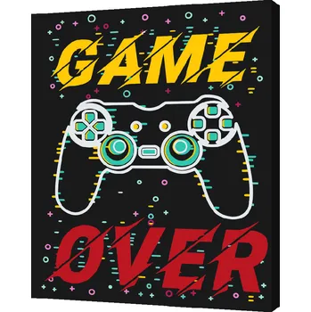 Malování podle čísel - Game Over Velikost: 30x40cm, Rámování: Pouze srolované plátno