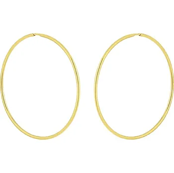 Náušnice Cutie Jewellery Velké zlaté náušnice Kruhy Ø 50 mm - hladké, kulatý profil – zlatý šperk ryzosti 585/1000 v Dárkovém balení s Certifikátem GLEYN-50-35191