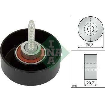 Auto-moto Vratná/vodicí kladka, klínový žebrový řemen INA 532 0651 10