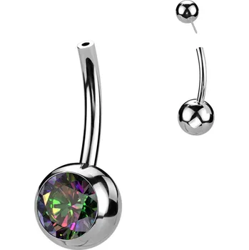 Piercing Šperky4U PUSH IN piercingu do pupíku TITAN - TIT1272-VM