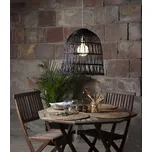 Velké ratanové stínítko Knute, černé, Star Trading