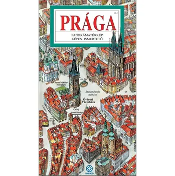Praha / panoramatická mapa maďarsky