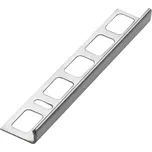 Ukončovací lišta L, kartáčovaná nerez, 12 mm, 250 cm