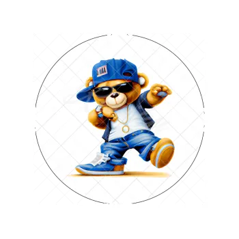 Jedlá dekorace na dort TANČÍCÍ MEDVĚD, VARIANTA Jedlý papír 1676