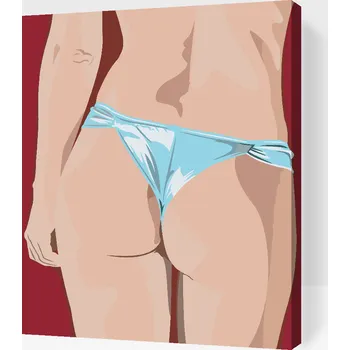 Malování podle čísel - Spodní prádlo Velikost: 30x40cm, Rámování: Pouze srolované plátno