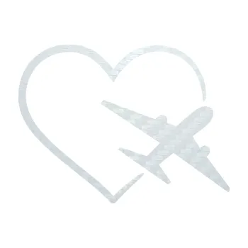 Samolepicí dekorace na vozidlo Láska k létání 001 pravá (51 - 3D karbon bílý) SAMOLEPKA NA AUTO, NÁLEPKA, FÓLIE, POLEP, TUNING, VLASTNÍ TEXT, TISK, AUTOSAMOLEPKY.cz, POLEPY, OBRÁZEK, LOGO, 3D STICKERS