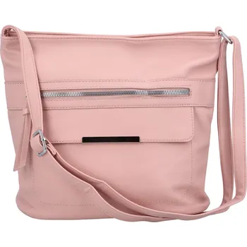 Kabelka Stylová dámská koženková crossbody Bertil, růžová