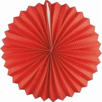 Party dekorace Lampion kulatý 25cm - 3. ČERVENÝ