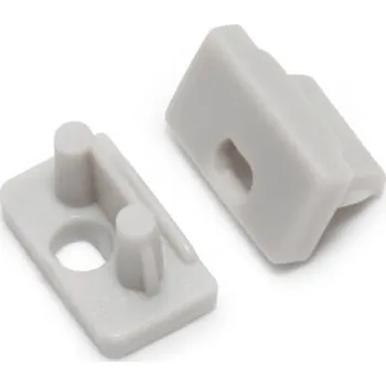 LED lišta Koncovka WIRELI SLIM8 šedá s otvorem, pár