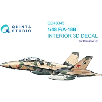 Plastikový model Quinta studio 1/48 F/A-18B 3D-Printed&col. Interior (HAS)