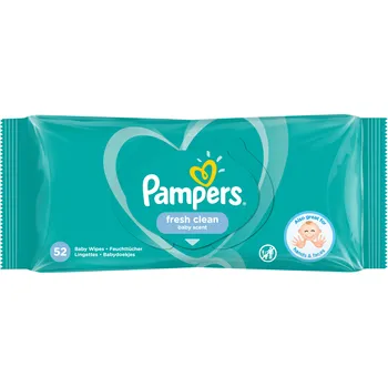 Pampers Fresh Clean vlhčené ubrousky, 52 ks