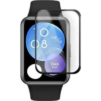 Ochranná fólie s černým okrajem pro Huawei Watch Fit 2