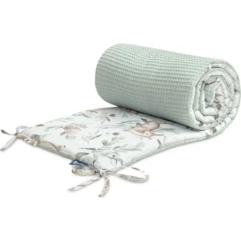 mantinel do postýlky Sensillo Mantinel do postýlky vafle 180 x 30 cm srnky/mátový