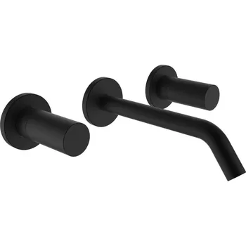 Vodovodní baterie Laufen Kartell umyvadlová podomítková tříotvorová baterie, PVD titan černá matná H3123360811201