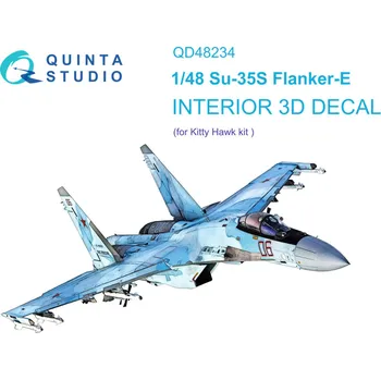 Plastikový model Quinta studio 1/48 Su-35S 3D-Printed&col. Interior (KITTYH)