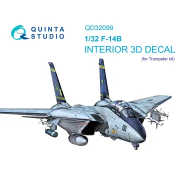 Plastikový model Quinta studio 1/32 F-14B 3D-Printed&col. Interior (TRUMP)