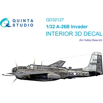 Plastikový model Quinta studio 1/32 A-26B 3D-Printed&col. Interior (HOBBYB)