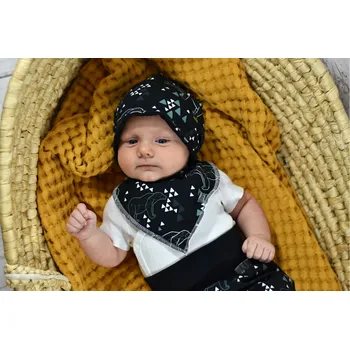 Kojenecká čepice Yháček Šmoulí čepička Yháček, Origami medvěd Velikost:: XS