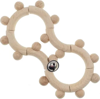 Hračka pro kojence Hess Chrastítko s rolničkou přírodní