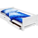 Rozkládací lůžko DIANA 90-180x200 cm bílý lak