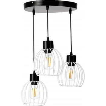 BERGE Kulaté závěsné svítidlo - 3xE27 - DRUCIAN WHITE sféra P0010-3XKB002