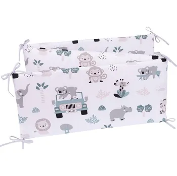 Infantilo Ochranný bavlněný mantinel do postýlky Safari