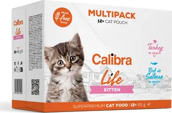 Krmivo pro kočku Calibra Cat Life Kitten Multipack kapsička Turkey/Salmon 12x 85 g