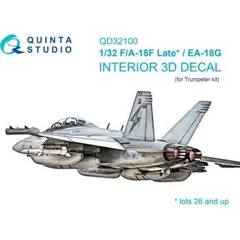 Plastikový model Quinta studio 1/32 F/A-18F late / EA-18G 3D-Printed&col.Interior