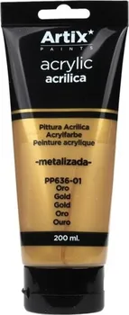 Vodová barva Artix Paints Akrylová barva 200 ml metalická zlatá