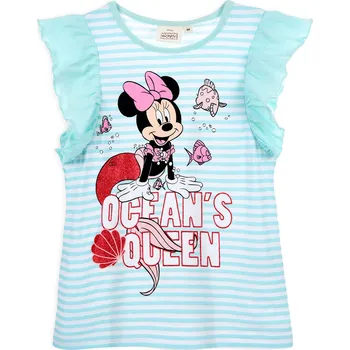 Dívčí tričko z BIO bavlny DISNEY MINNIE MERMAID tyrkysové Velikost: 98