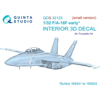 Plastikový model Quinta studio 1/32 F/A-18F early 3D-Printed&col. Interior SMALL