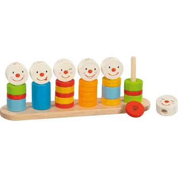 Dřevěná hračka GOKI Skládačka Naučte se počítat - Obličeje