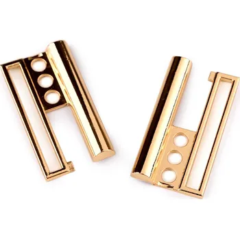 Kovová spona na kabáty, bundy, průvlek 50 mm, barva 4 růžové zlato