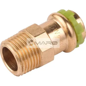 Instalatérský materiál KAN-therm Copper V Přechod Cu lisovací s vnějším závitem SP4243GV pro vodu/topení 18 x 1/2 ", 2261045004