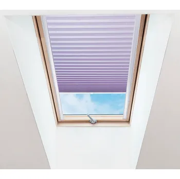 Roleta FOA Plisé roleta na střešní okna, Průsvitná, Světle fialová, P 015 , 20 x 80 cm