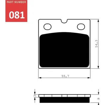 Brzda pro motocykl 081 AD brzdové destičky GOLDFREN