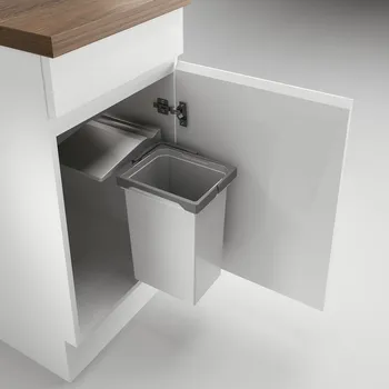 Odpadkový koš Cox® Beep 400, Otočný odpadkový koš na dvířka, světle šedý, V 390 mm, 10 l